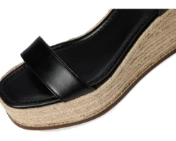 Cole Haan Cloudfeel Keeton Espadrille Flatforms Black Leather Online
