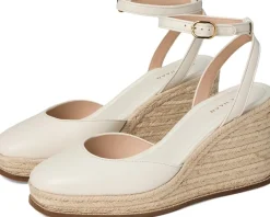 Cole Haan Cloudfeel Kyra Espadrille Wedges Ivory Leather Hot
