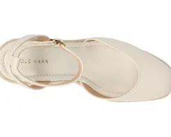 Cole Haan Cloudfeel Kyra Espadrille Wedges Ivory Leather Hot