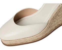 Cole Haan Cloudfeel Kyra Espadrille Wedges Ivory Leather Hot