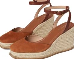Cole Haan Cloudfeel Kyra Espadrille Wedges British Tan Suede Online