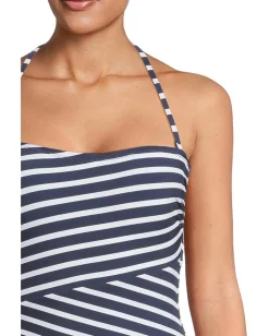 Tommy Bahama Coastline Stripe Bandeau 1Pc Mare Navy Discount