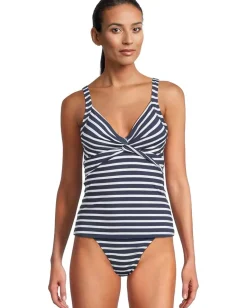 Tommy Bahama Coastline Stripe Underwire Tankini Mare Navy Hot