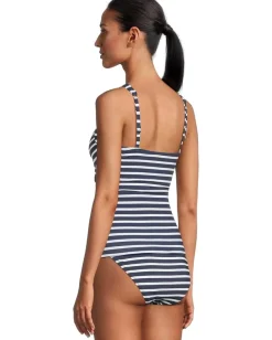 Tommy Bahama Coastline Stripe Underwire Tankini Mare Navy Hot
