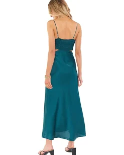Show Me Your Mumu Codie Cutout Dress Jade Luxe Satin Online