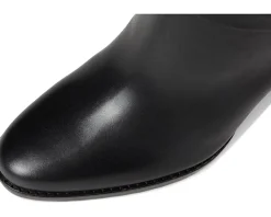 Lauren Ralph Lauren Collins Burnished Leather Bootie Heel Black Best