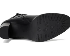 Lauren Ralph Lauren Collins Burnished Leather Bootie Heel Black Best