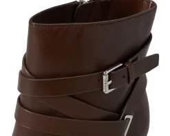 Women Lauren Ralph Lauren Collins Calfskin Bootie Heel