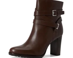 Women Lauren Ralph Lauren Collins Calfskin Bootie Heel