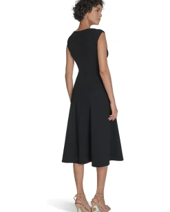 Women Calvin Klein Color Block Cap Sleeve Aline