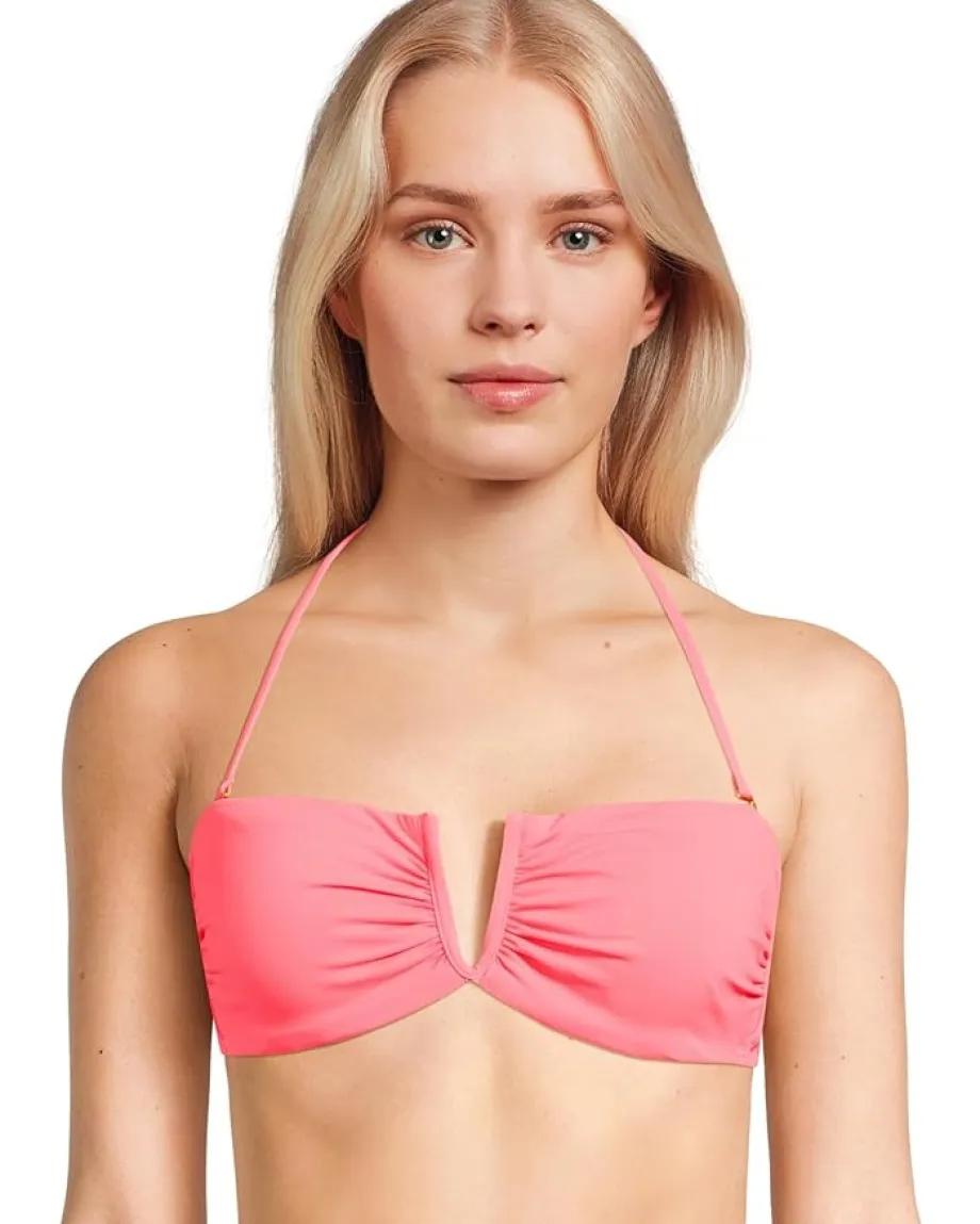 BECCA Color Code Brinley V Wire Bandeau Top Coral Reef Sale