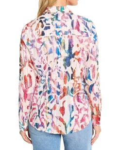 Women NIC+ZOE Color Wash Cotton Shirt