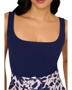 Women Adrianna Papell Combo Printed Ankle Dress