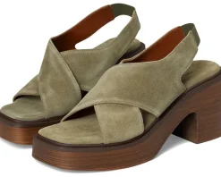 Free People Cora Platform Clogs Botanical Suede Sale