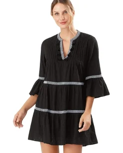 Women Tommy Bahama Cotton Clip Embellished Tier Dress