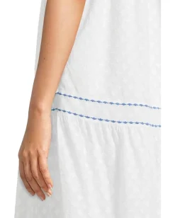Women Tommy Bahama Cotton Clip Sq Neck Tiered Midi