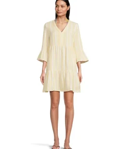 Women Tommy Bahama Cotton Dobby Tiered Dress