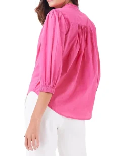 NIC+ZOE Cotton Girlfriend Shirt Wild Pink Discount