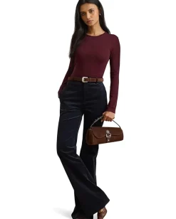 Women Lauren Ralph Lauren Cotton-Blend Long-Sleeve Top