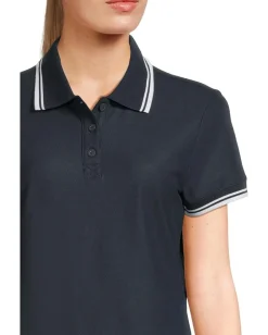 Beyond Yoga Country Club Polo Tee Nocturnal Navy Discount