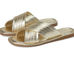 Women Seychelles Courage Metallic Leather Slide Sandal