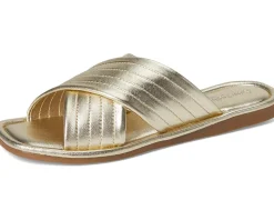 Women Seychelles Courage Metallic Leather Slide Sandal