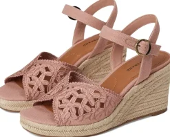 Women Lucky Brand Coyna Floral Espadrille Wedge Sandals