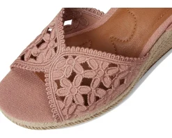 Women Lucky Brand Coyna Floral Espadrille Wedge Sandals