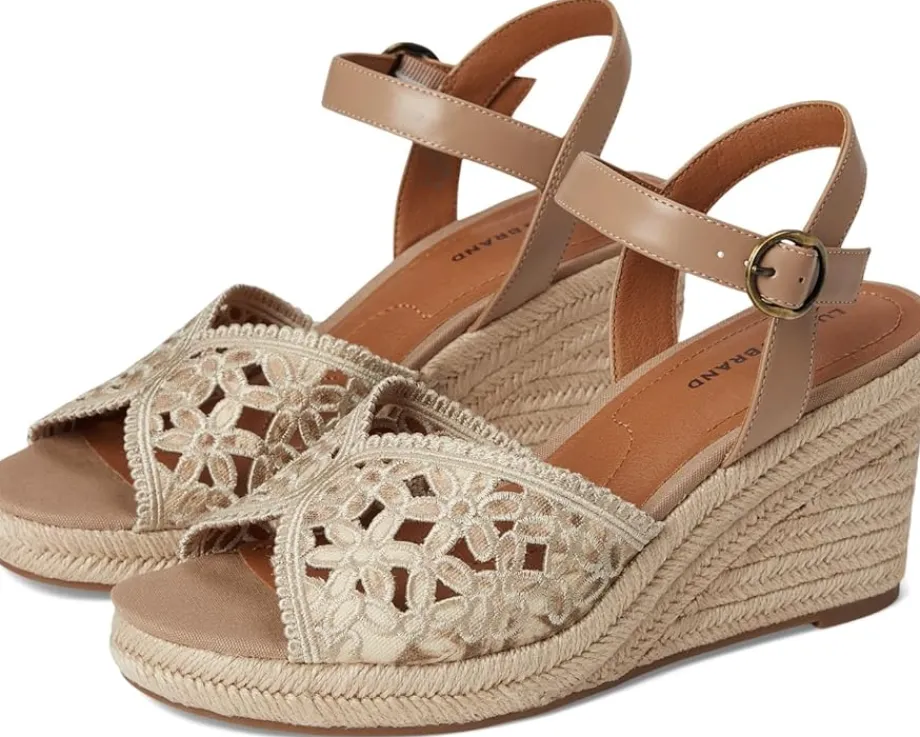 Lucky Brand Coyna Floral Espadrille Wedge Sandals Rhodonite/Rhodonite Discount