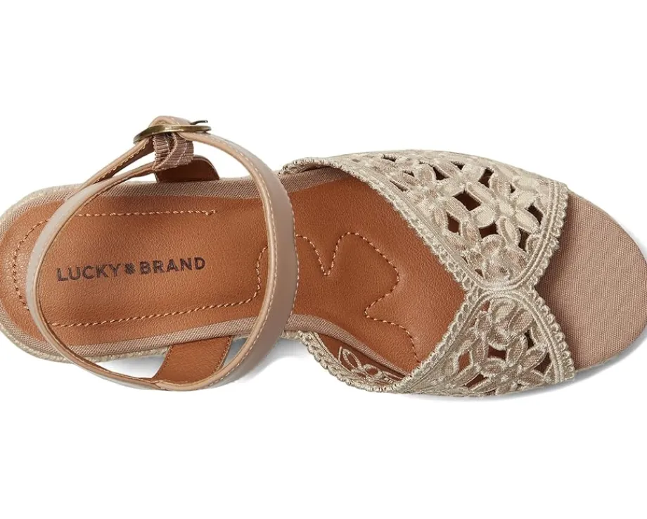 Lucky Brand Coyna Floral Espadrille Wedge Sandals Rhodonite/Rhodonite Discount