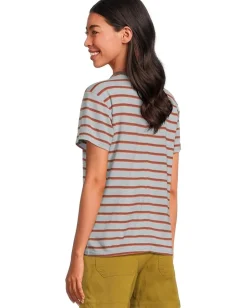 Prana Cozy Up SS Crew Saltwater Stripe New