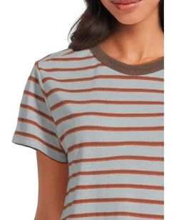 Prana Cozy Up SS Crew Saltwater Stripe New
