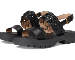 Cole Haan Cressida Lug Sandal Black Leather Best