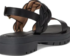 Cole Haan Cressida Lug Sandal Black Leather Best