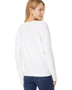 Eileen Fisher Crew Neck Box Top White Best