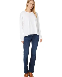 Eileen Fisher Crew Neck Box Top White Best