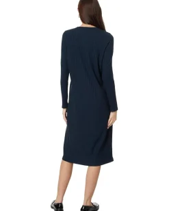 Women Eileen Fisher Crew Neck Calf Length Dress