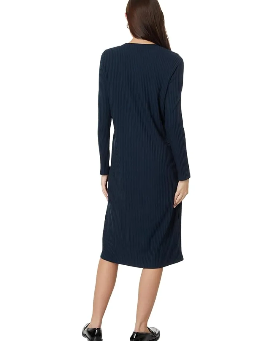 Women Eileen Fisher Crew Neck Calf Length Dress