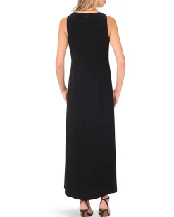 Women Vince Camuto Crew Neck Gathered Twist Maxi w/ Gold Trim Ring