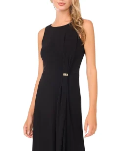 Women Vince Camuto Crew Neck Gathered Twist Maxi w/ Gold Trim Ring