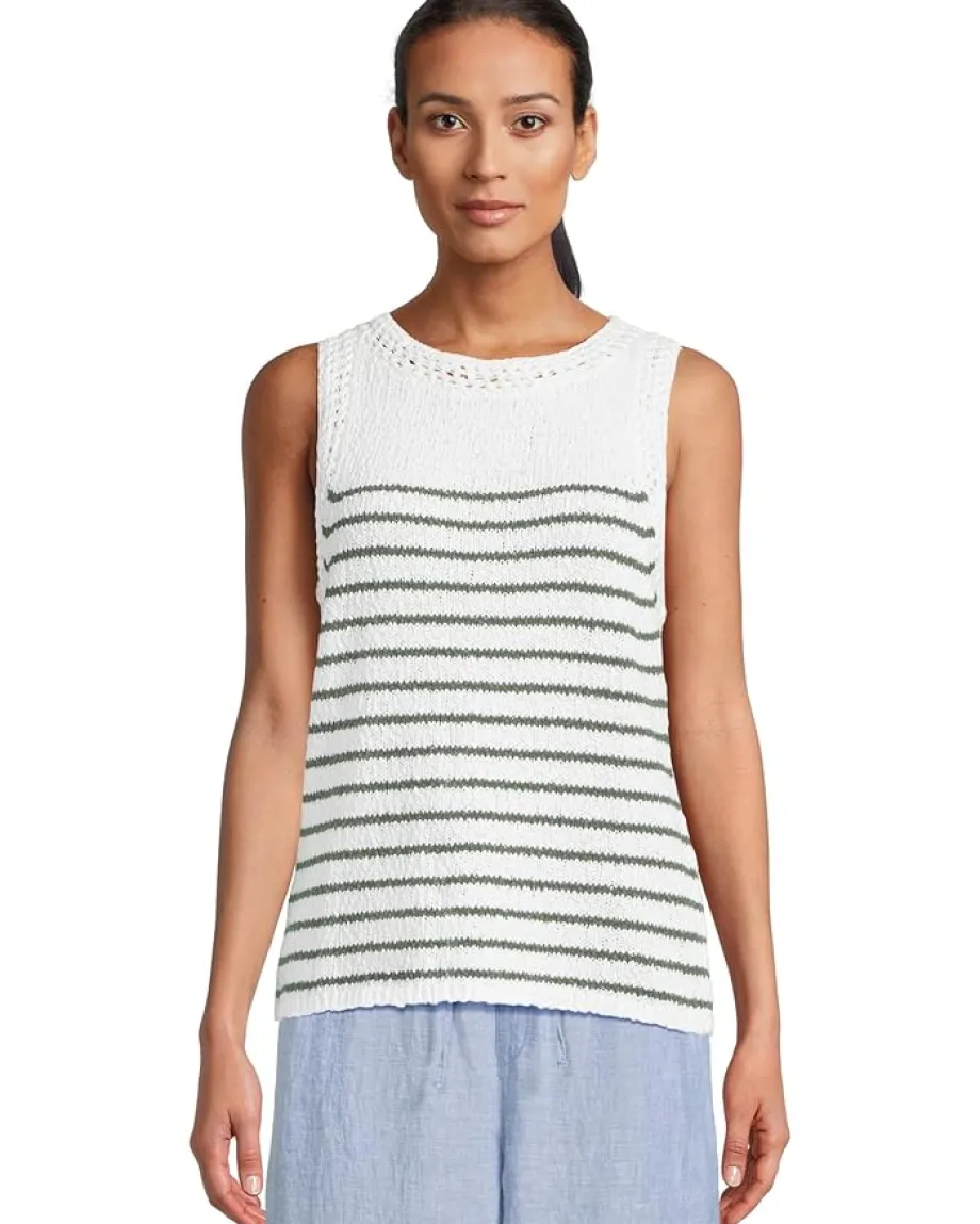 Women Tommy Bahama Crochet Edge Striped Tank
