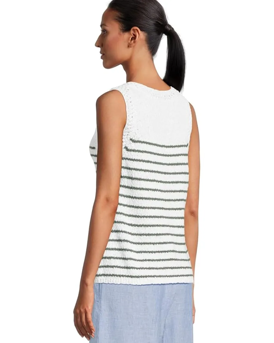 Women Tommy Bahama Crochet Edge Striped Tank