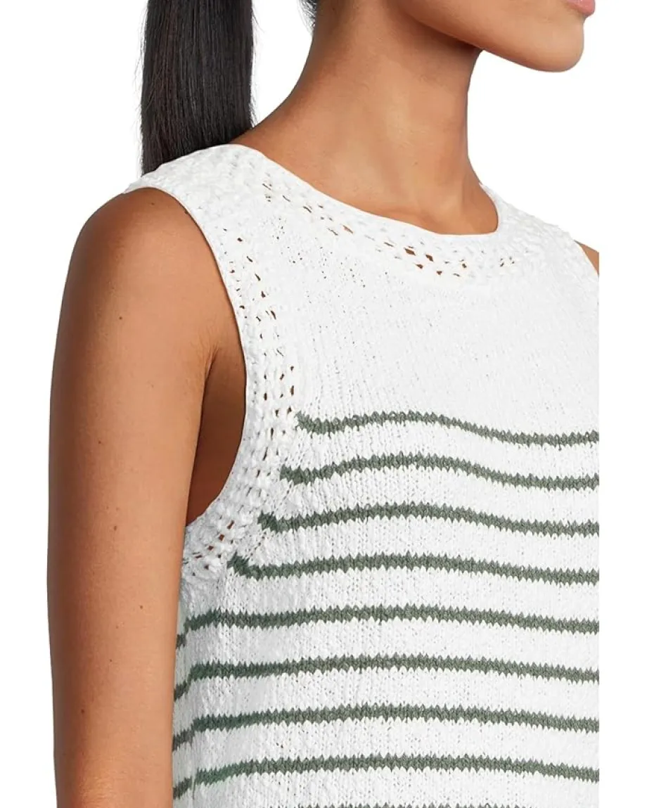 Women Tommy Bahama Crochet Edge Striped Tank