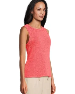Tommy Bahama Crochet Edge Tank Melon Berry Hot