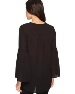 Women Karen Kane Crossover Bell Sleeve Top