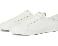 Keds Cruise Slip On Snow White Mini Daisy Eyelet Hot