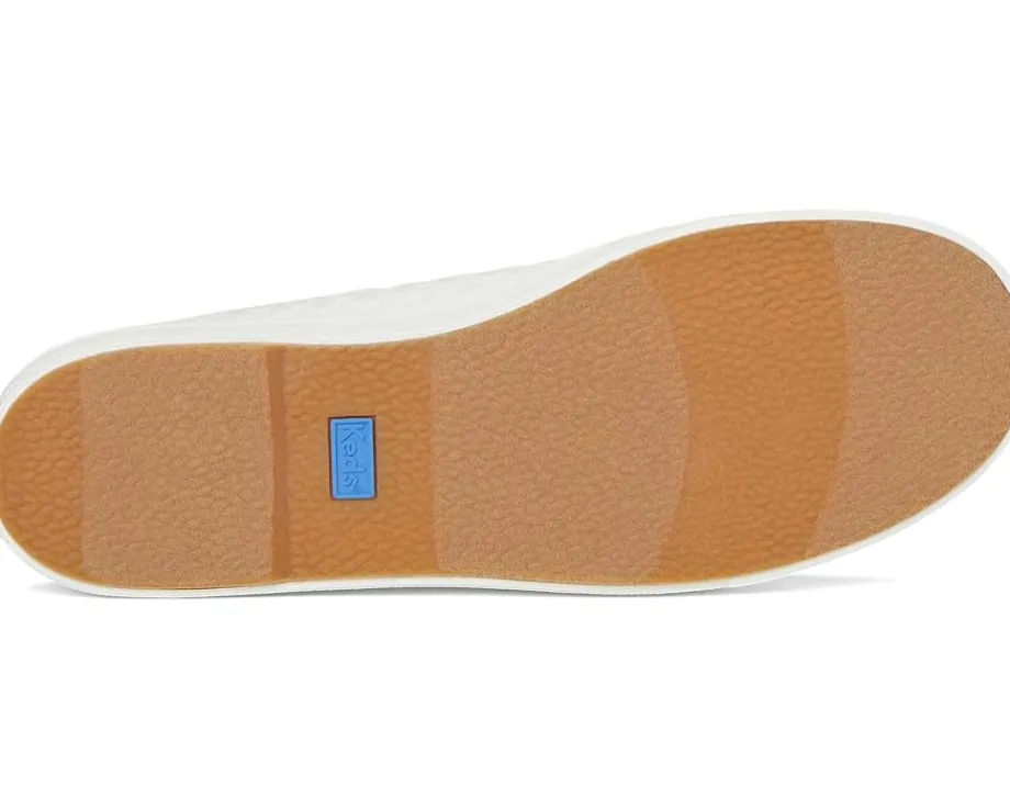 Keds Cruise Slip On Snow White Mini Daisy Eyelet Hot