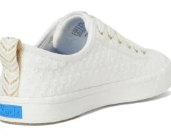 Keds Cruise Slip On Snow White Mini Daisy Eyelet Hot