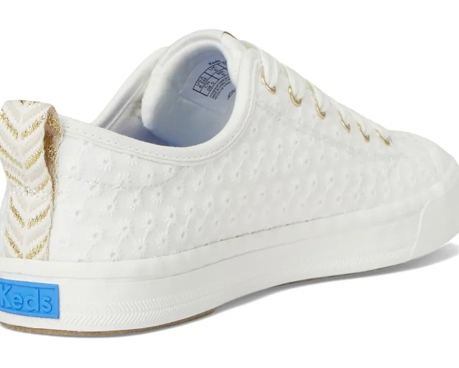 Keds Cruise Slip On Snow White Mini Daisy Eyelet Hot