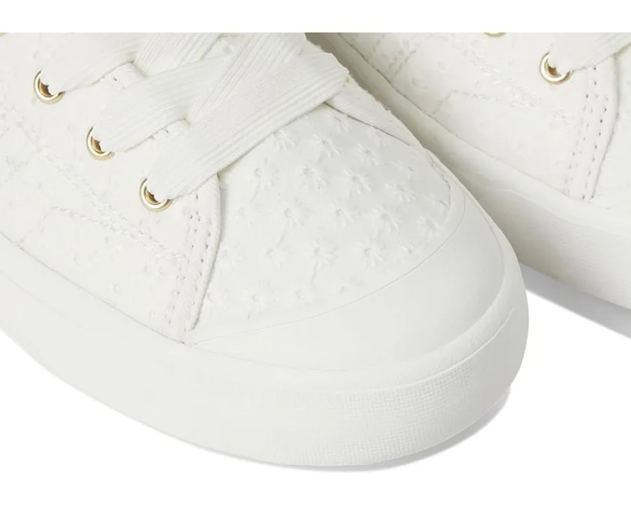 Keds Cruise Slip On Snow White Mini Daisy Eyelet Hot